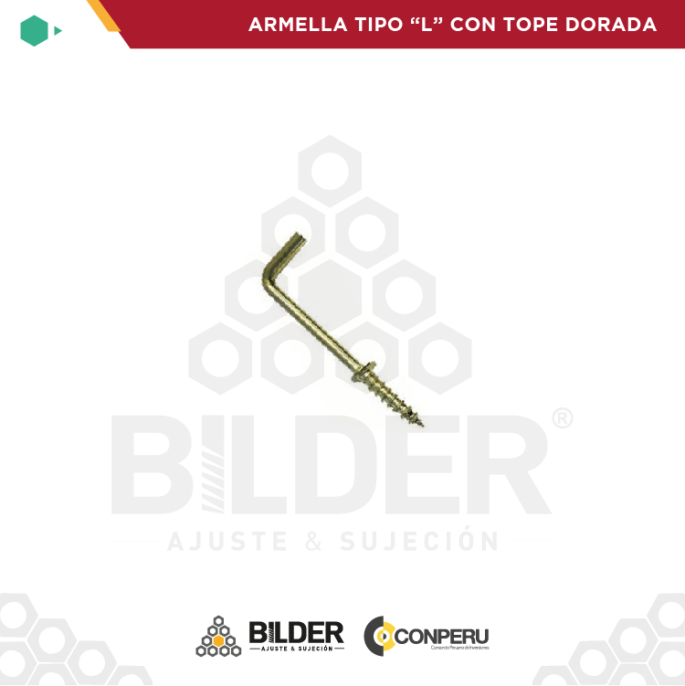 ARMELLA TIPO «L» CON TOPE DORADA