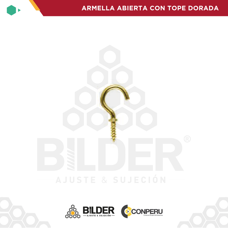 ARMELLA ABIERTA CON TOPE DORADA