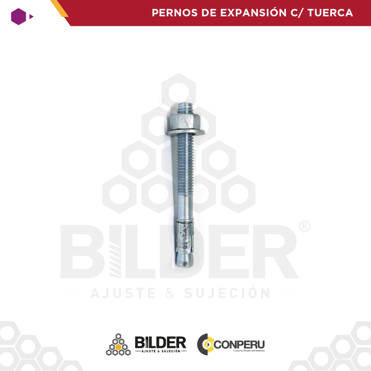 PERNOS DE EXPANSIÓN C/ TUERCA Y ARANDELA