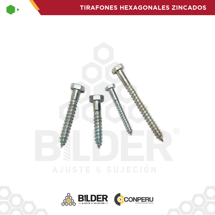 TIRAFONES HEXAGONALES ZINCADOS