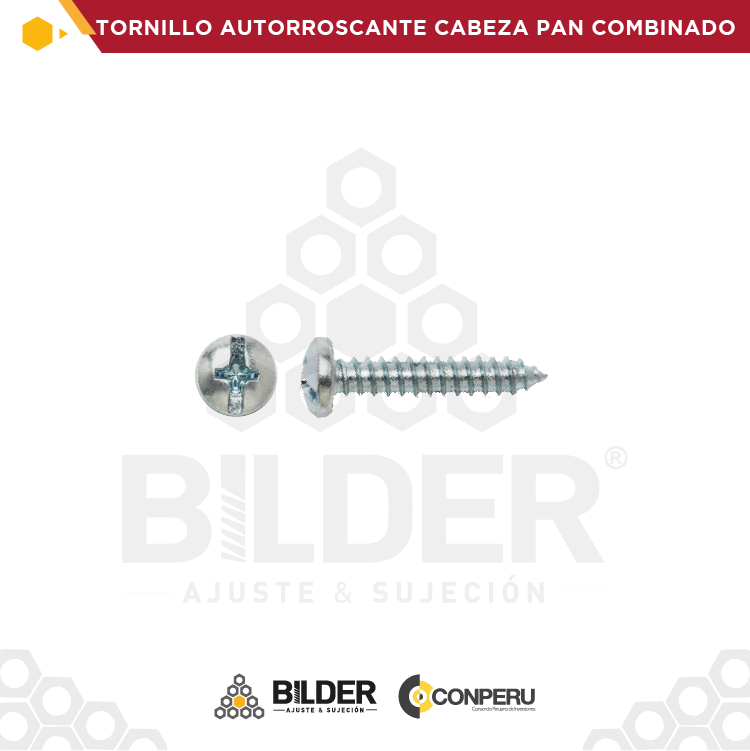 TORNILLO AUTORROSCANTE CABEZA PAN COMBINADO