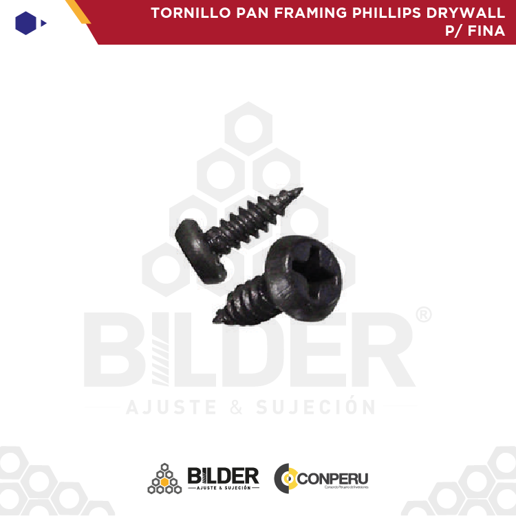 TORNILLO PAN FRAMING PHILLIPS DRYWALL P/ FINA